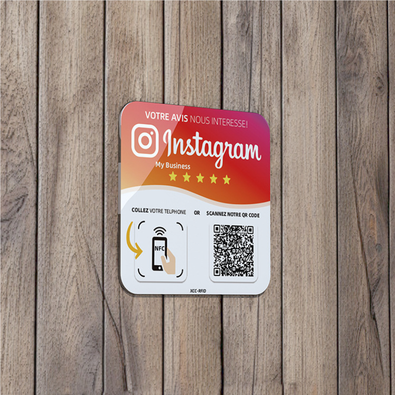 NFC Contactless Google Review Card With QR Code NFC Ntag213/215/216 Epoxy Tap Google/TikTok/Facebook Card