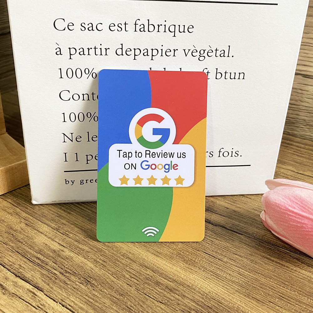 Tap to Review NFC Cards 504Bytes NFC215 Chip Google Reviews Card Pop up Google Reivew card