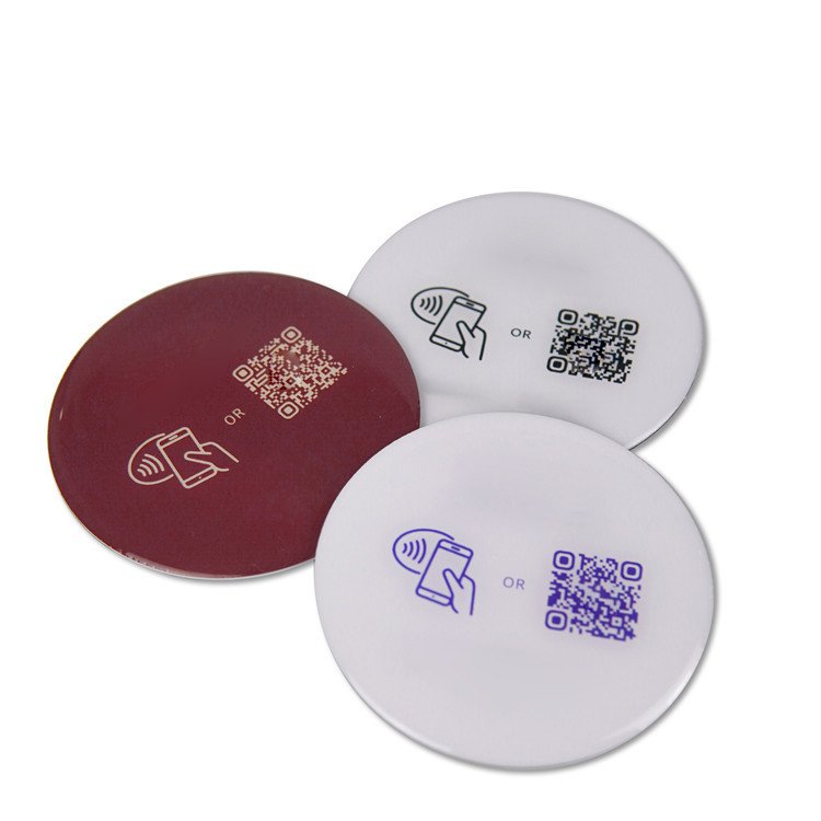 Custom Frequency 13.56mhz Waterproof Epoxy Google Review Nfc Card Tag Stickers Nfc review Circle NFC Google review tag sticker