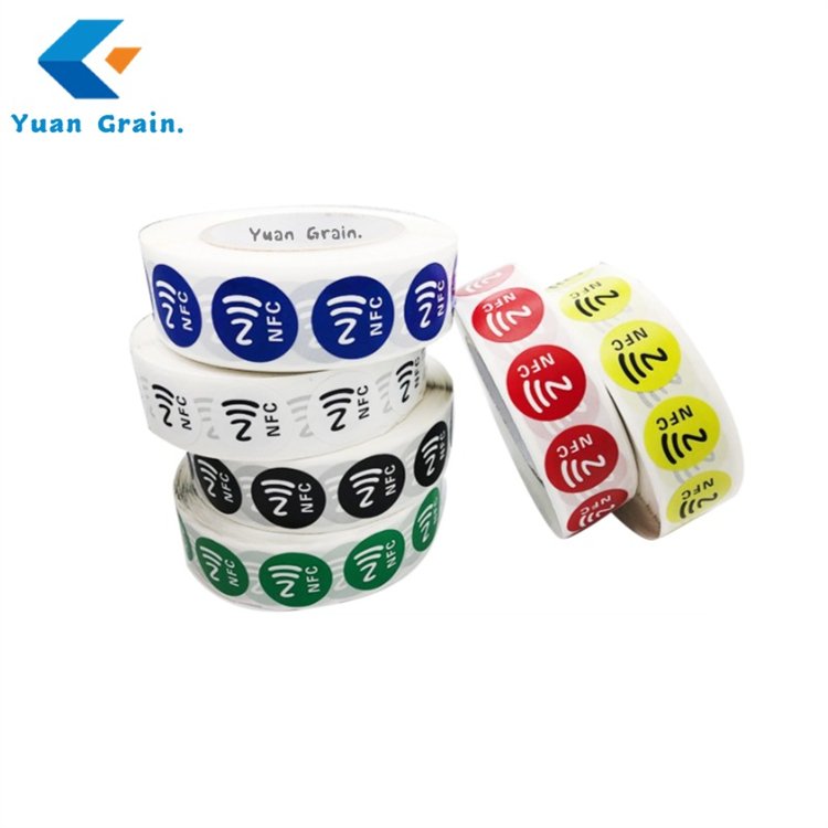 Custom made resistant tag 13.56MHz smart RFID self-adhesive NFC sticker tag 1-2ms Read and Write Time