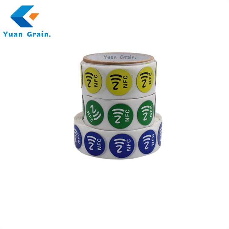 Custom made resistant tag 13.56MHz smart RFID self-adhesive NFC sticker tag 1-2ms Read and Write Time