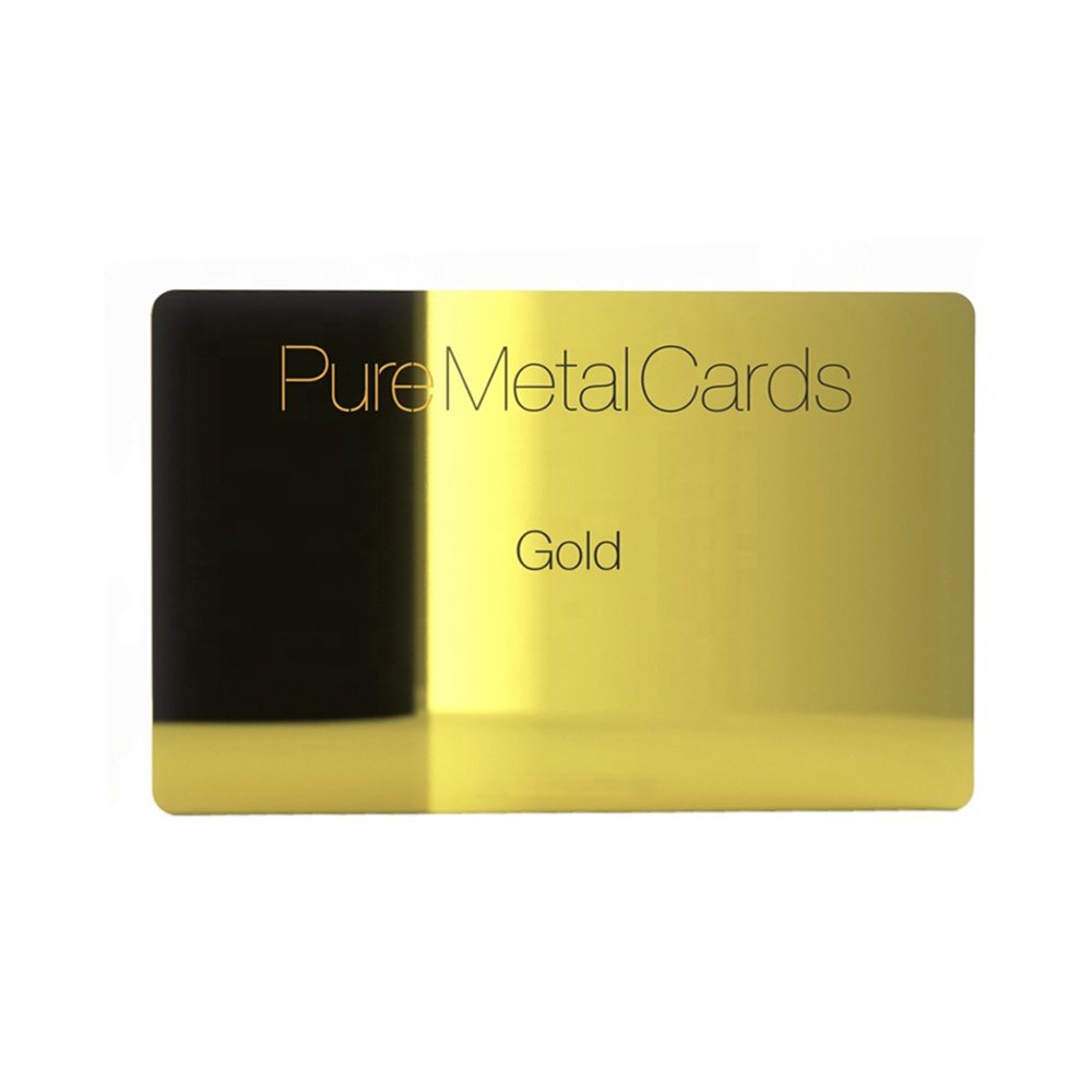 High end custom Matte brushed mirror Nfc Metal Cards Business Card With Qr Code