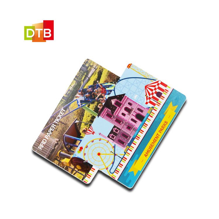 Custom 13.56mhz Rfid Paper Card For Bus/Train/Zoo Ticket Ticket Card Transportation Disposable Mf Nfc/Rfid Paper Card