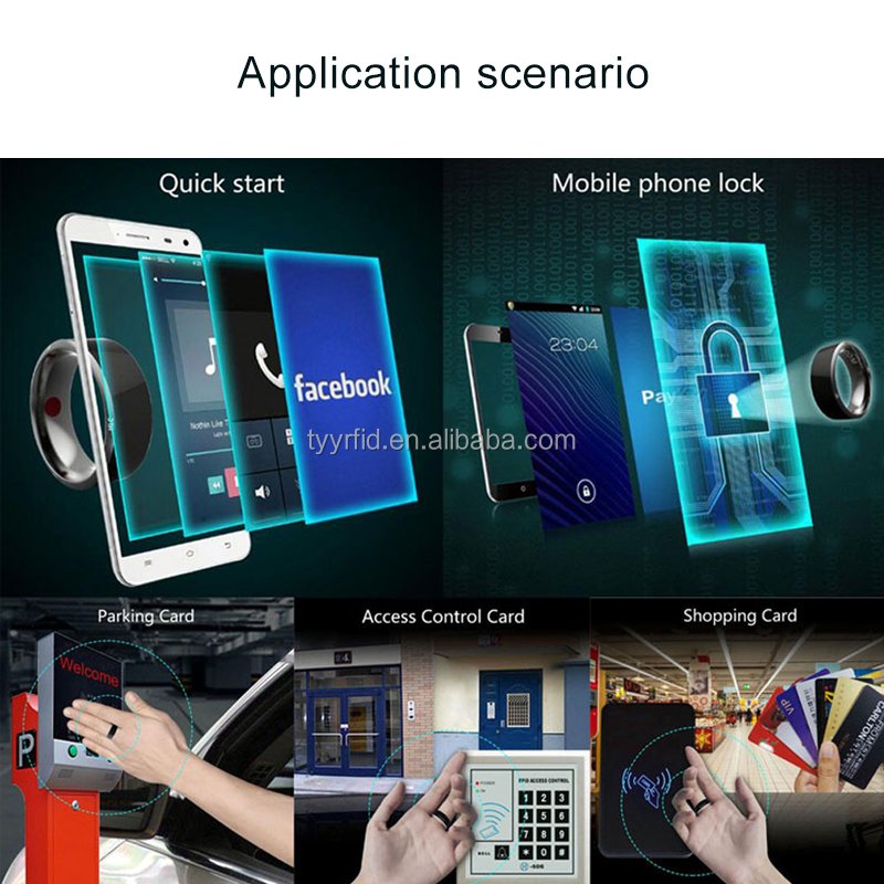 NFC Product Ntag213 NFC Tag Smart Ring Multifunction Programmable RFID Smart Ring Ceramics RFID RING