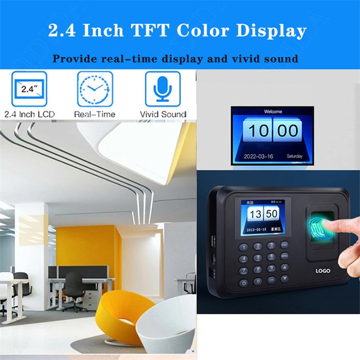 Easy Operation Facial Fingerprint Card Code Scanning Time Attendance Machine with Access Control Wiegand Output