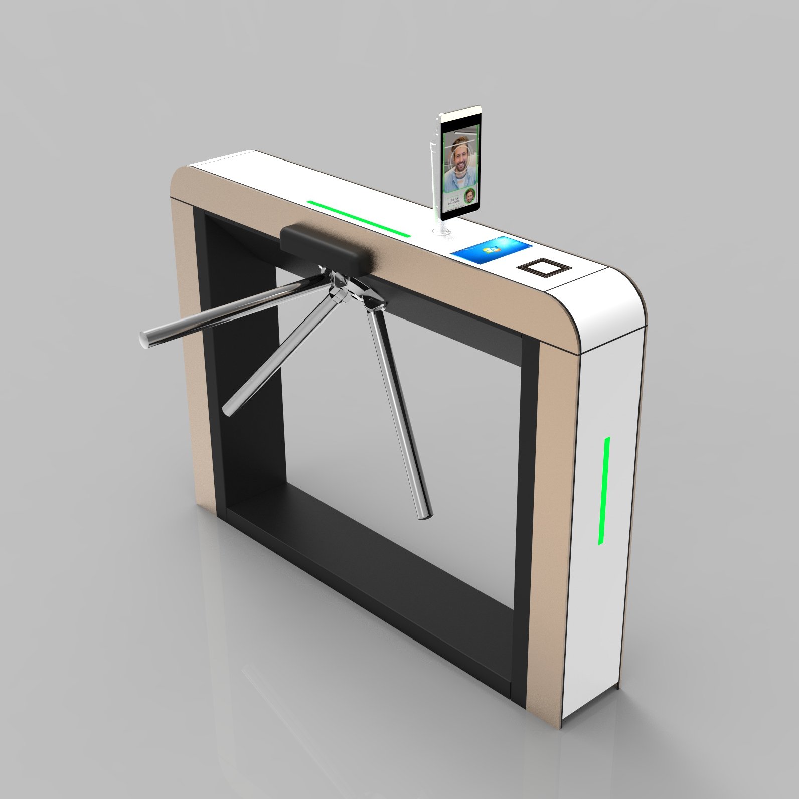 Bosiny custom Biometric Tripod Turnstile Gate Access Control manual semi-automatic automatic security tripod turnstile gate