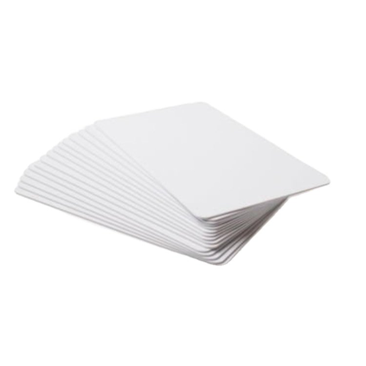 In Stock Ready to Ship HF ISO14443A Waterproof Social Media 504 Byte white Blank Plastic PVC NFC RFID Cards for thermal printers