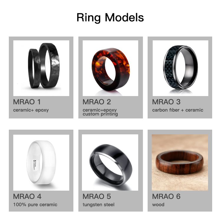 Custom 213 216 Ceramic Ring Rfid Smart Contact Control NFC Ring Contactless Ceramic Stainless Steel Nfc Rings
