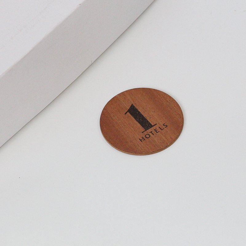 Cheap round wood environment friendly RFID hotel key tag card NFC access control card 13.56Mhz 1k chip card
