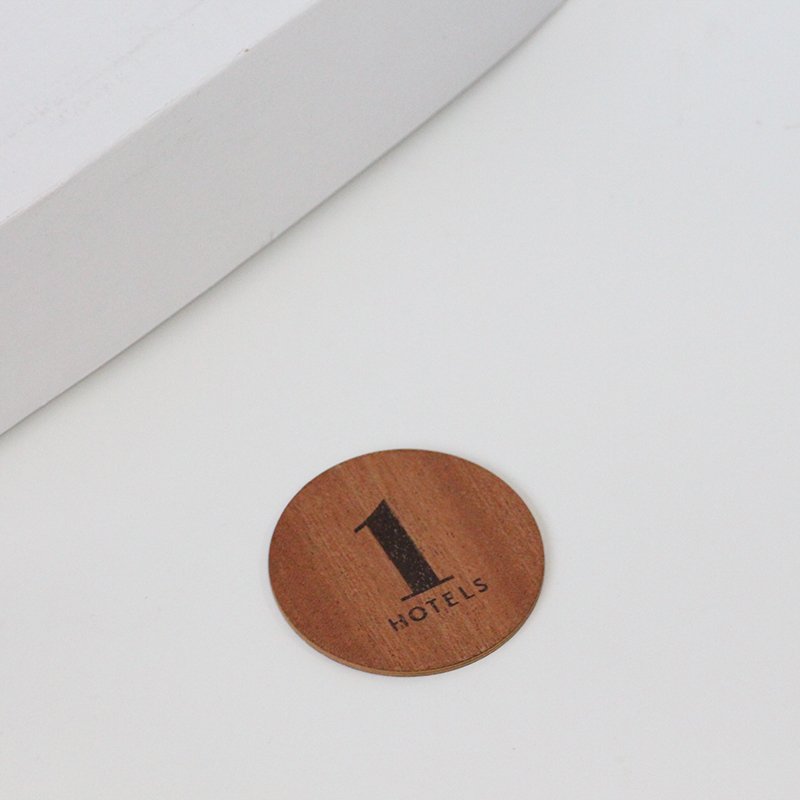 Cheap round wood environment friendly RFID hotel key tag card NFC access control card 13.56Mhz 1k chip card