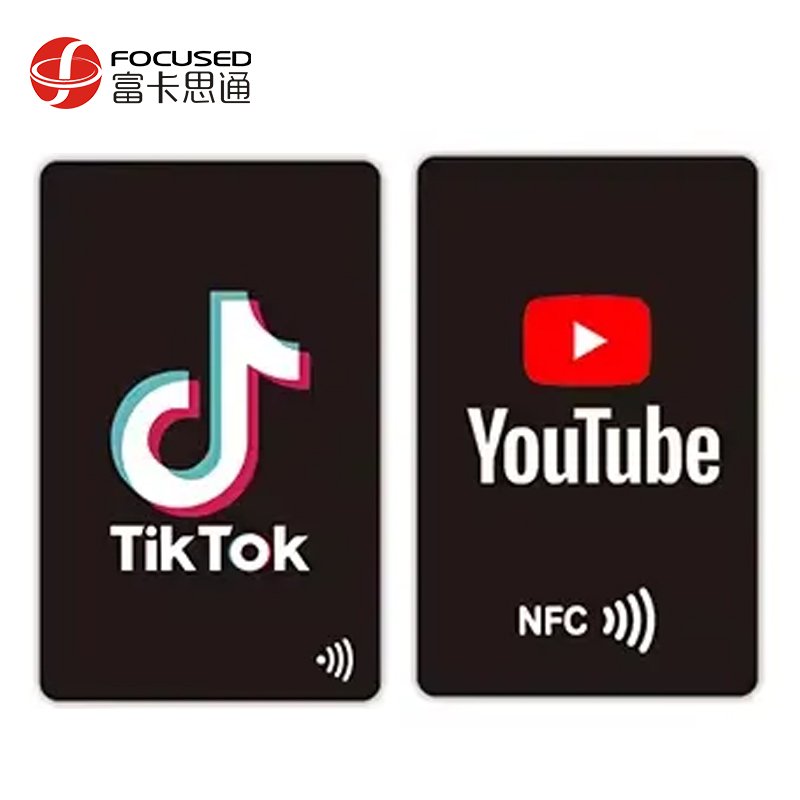 Factory Nfc Social Media google reviews pvc cards QR Code Tap Business Ins Facebook TIKTOK plastic rfid NFC Google Review Card