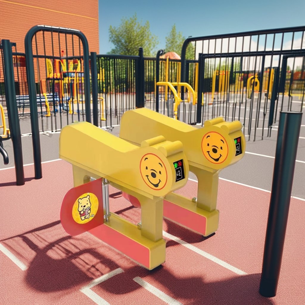 Wan Cartoon Exclusive Customised Animal Rfid Nfc Access Control Safety Speed Swing Barrier Gate Turnstile For Kid