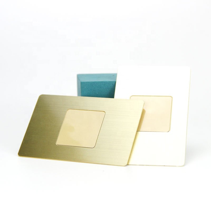 Luxury Smart Digital Metal Business Cards RFID Gold Finish Stainless Steel NFC VIP Metal Cards