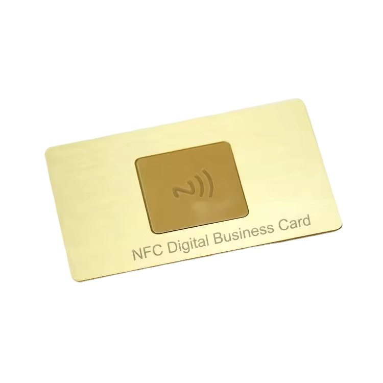 Luxury Smart Digital Metal Business Cards RFID Gold Finish Stainless Steel NFC VIP Metal Cards