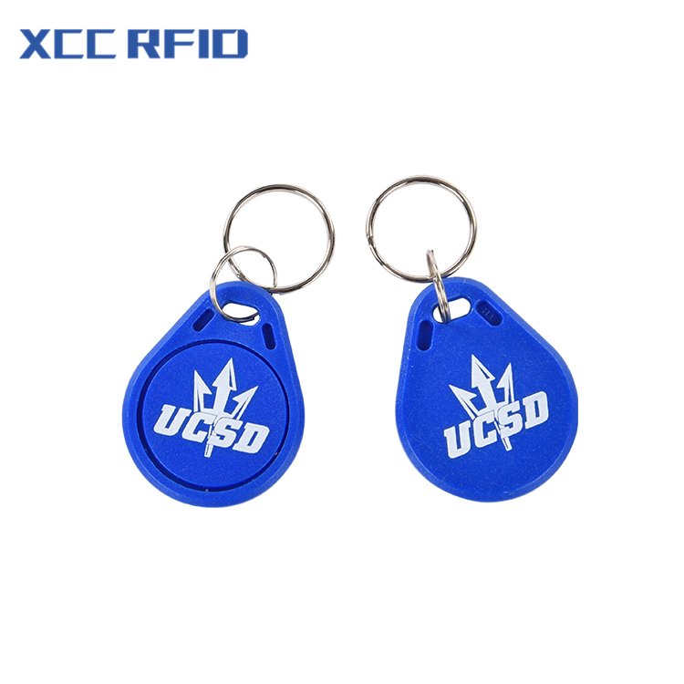 Blue Hotel T5577 Keyfob RFID Rewritable ABS Keychain with 125kHz Frequency Mini ISO Model Tag Waterproof Proximity Clone Ring