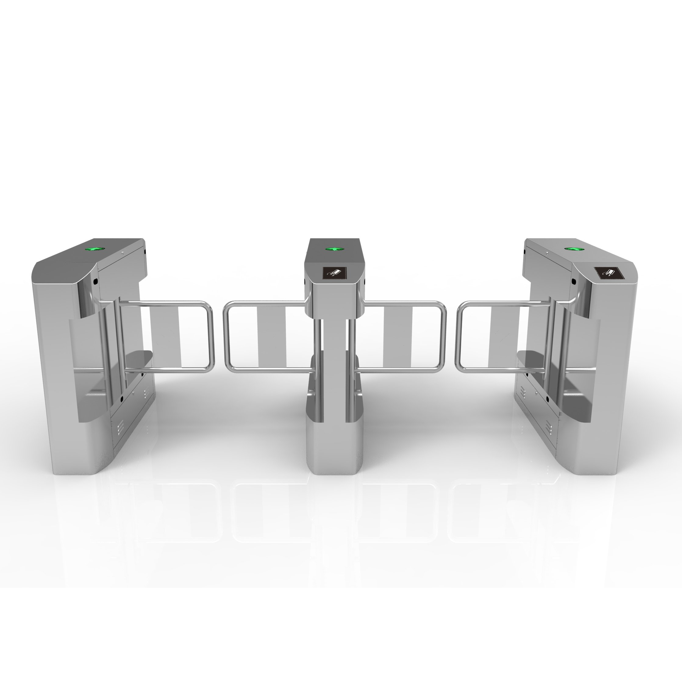 Security access control terminal turnstile gate connect with QRcode and card reader function for Supermarket Shopping mall