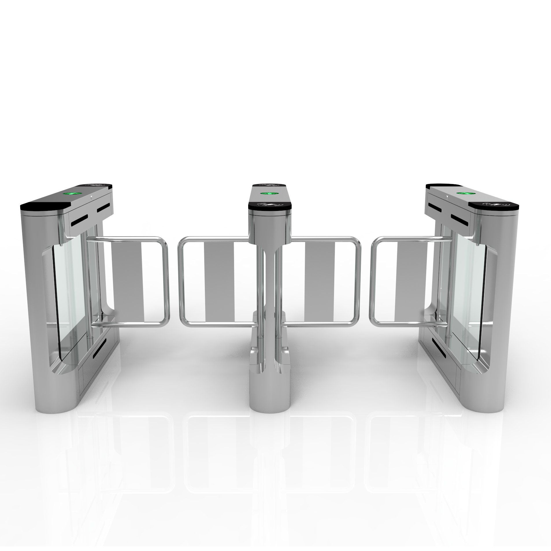 Security access control terminal turnstile gate connect with QRcode and card reader function for Supermarket Shopping mall