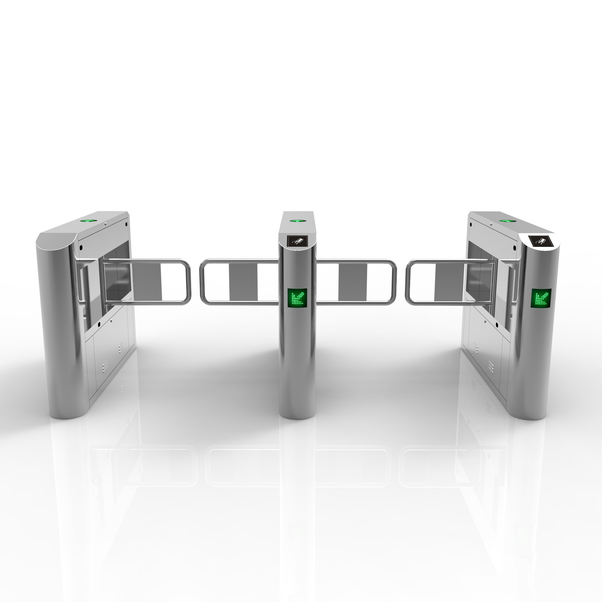 Security access control terminal turnstile gate connect with QRcode and card reader function for Supermarket Shopping mall