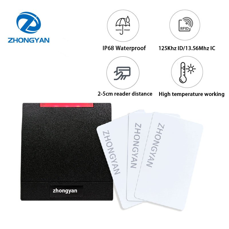 Outdoor IP68 Waterproof Wiegand 125KHz RFID Proximity Access Control Card Reader Contactless Smart Card Reader