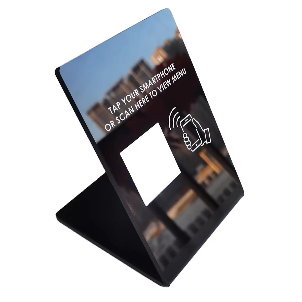 Google Review NFC Stanford QR Code Hub Table Tent Review NFC Table Display Stand nfc stand custom