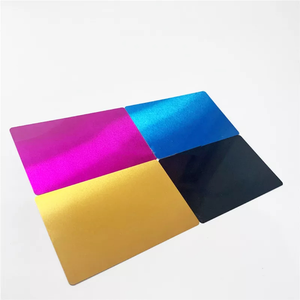 Wholesale High Quality aluminum card CR80 Anodized Aluminum Business card blank for Laser Engraving