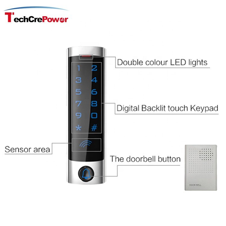 New Slim Type Waterproof Touch Keypad Stand alone Access Control