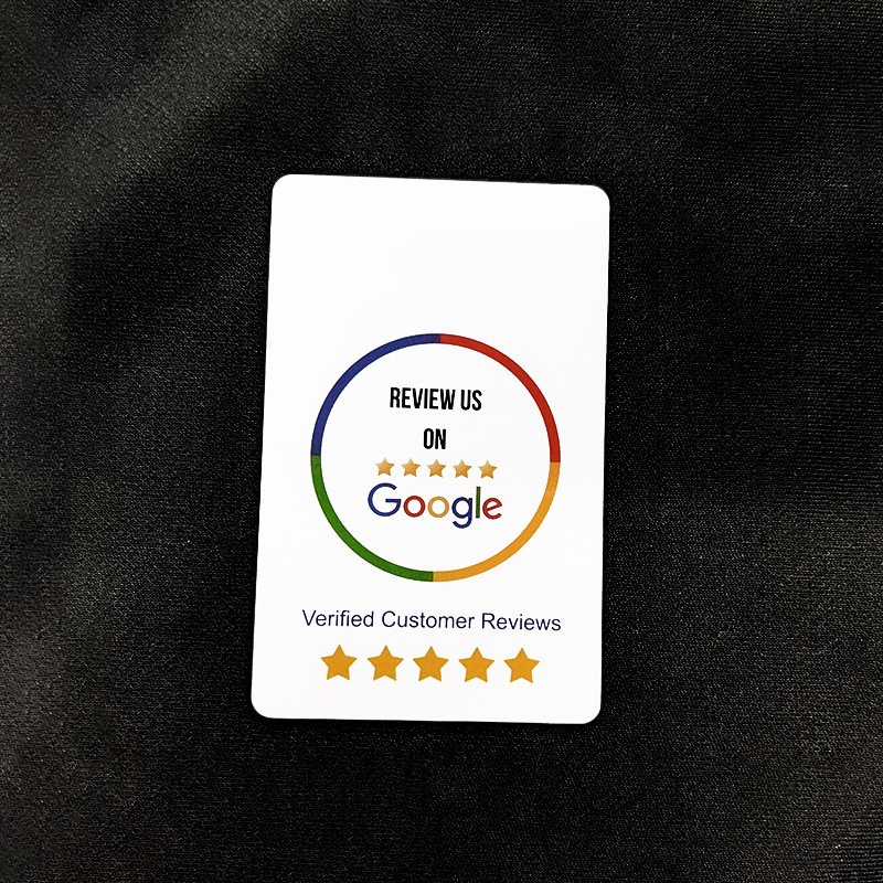 Customized NFC review card, Google after-sales review card chip NTAG213 intelligent sensing business card
