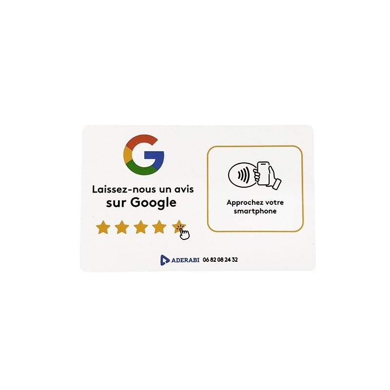Customized NFC review card, Google after-sales review card chip NTAG213 intelligent sensing business card