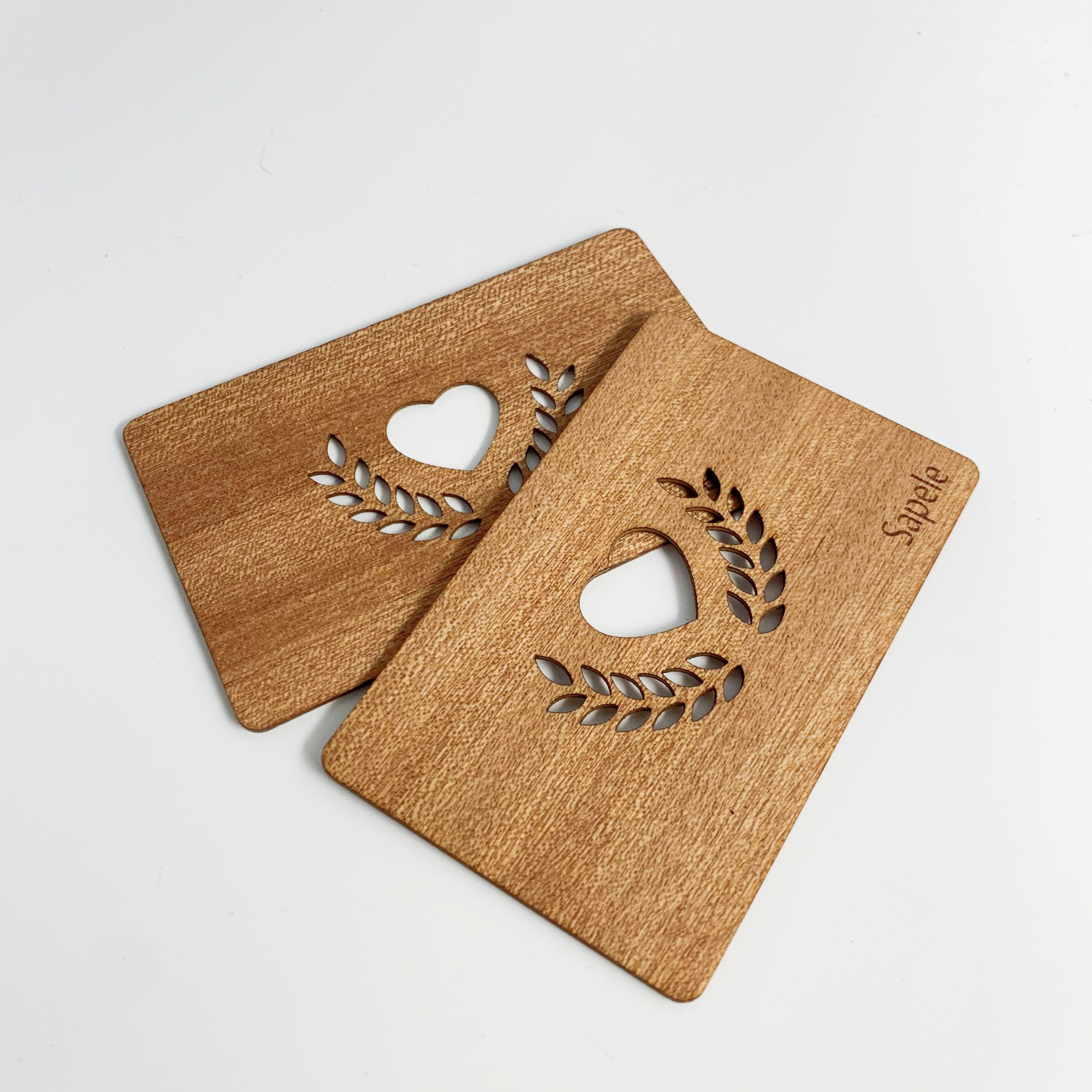 Custom Laser Engraved Printed wood RFID wooden card for Business card Access Control Hotel Room Door card