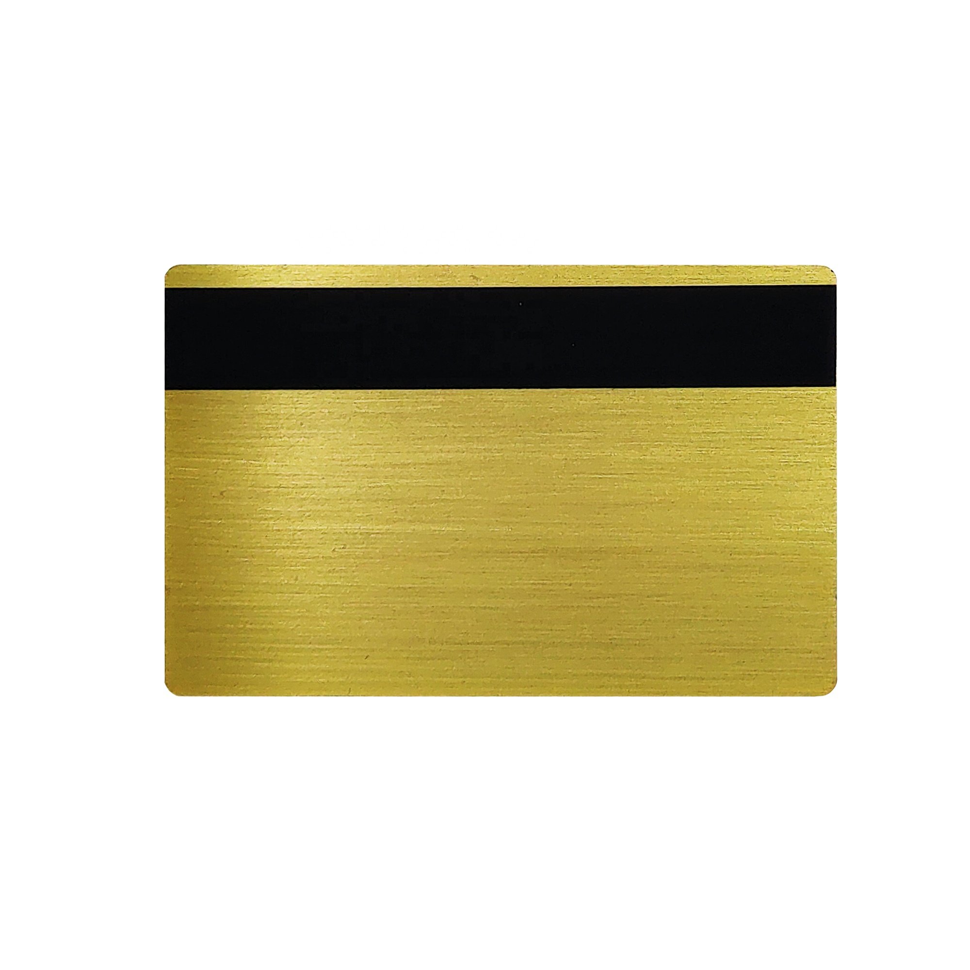 0.8mm Blank DIY Metal Access Control Card No Chip Slot w/HiCo 1 Track Magnetic Stripe for IC Smart Intelligent Gift Card
