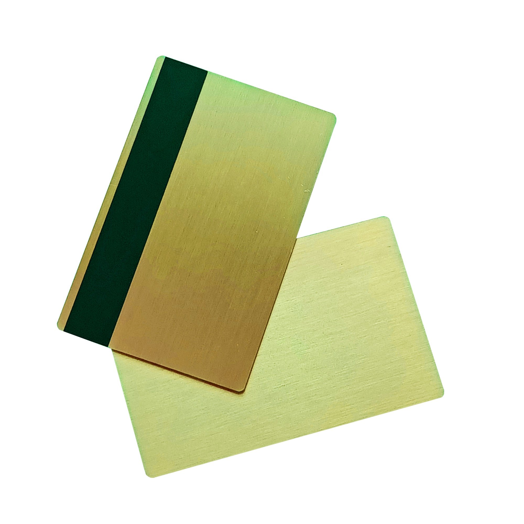 0.8mm Blank DIY Metal Access Control Card No Chip Slot w/HiCo 1 Track Magnetic Stripe for IC Smart Intelligent Gift Card