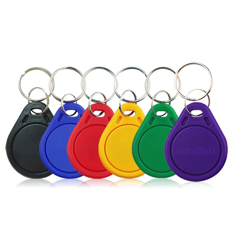 Custom Logo Printed Access Control Card 13.56MHz RFID Keychain NFC Keyfob For Access Control