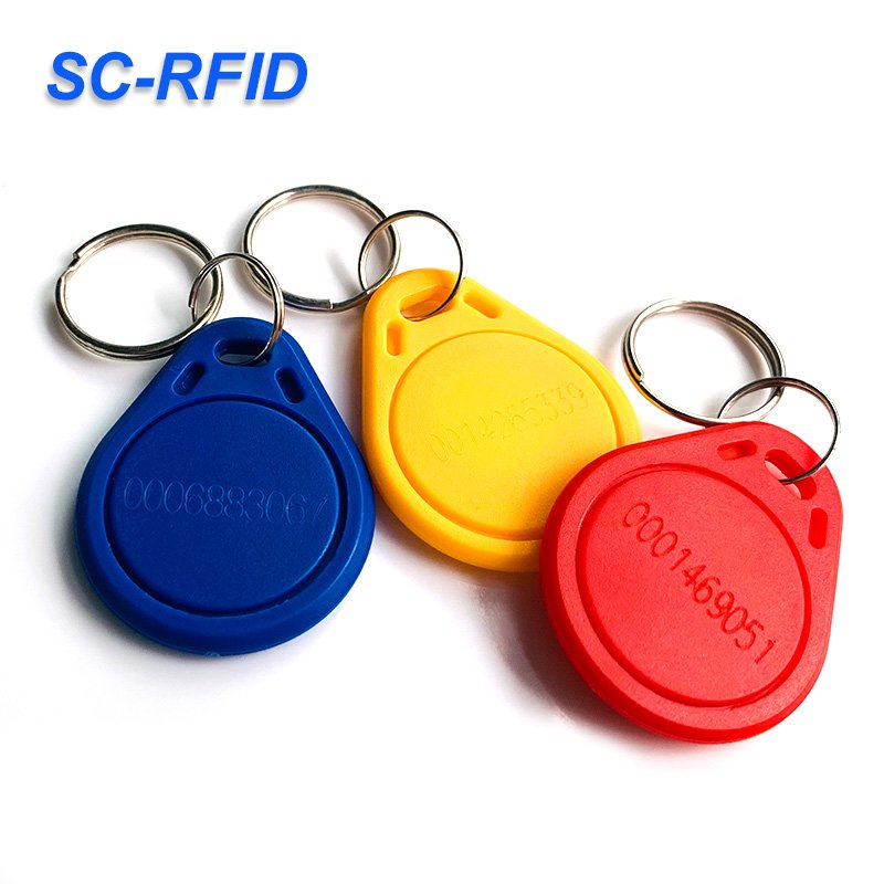 Custom Logo Printed Access Control Card 13.56MHz RFID Keychain NFC Keyfob For Access Control