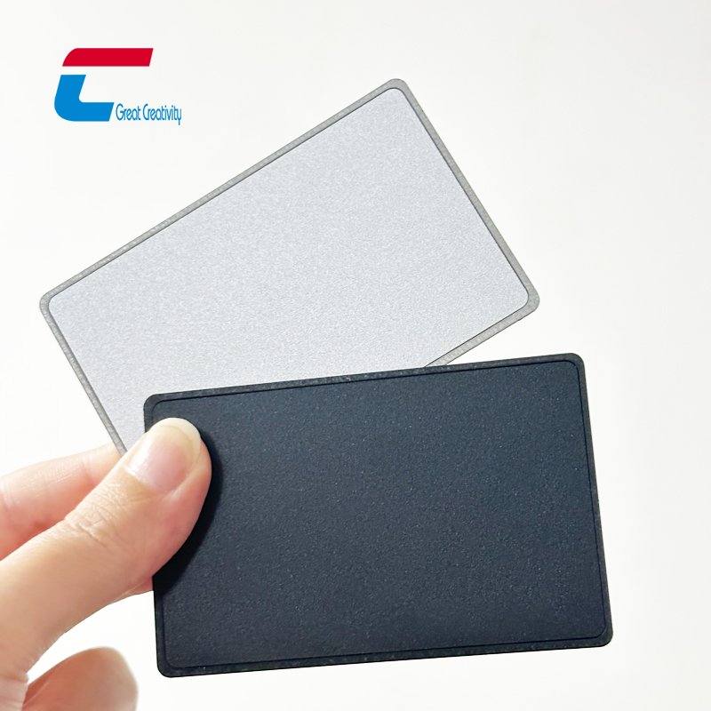 High Quality Blank Metal NFC Cards NTAG 213 Ice Flower Craft NFC Metal Card With NFC Chip