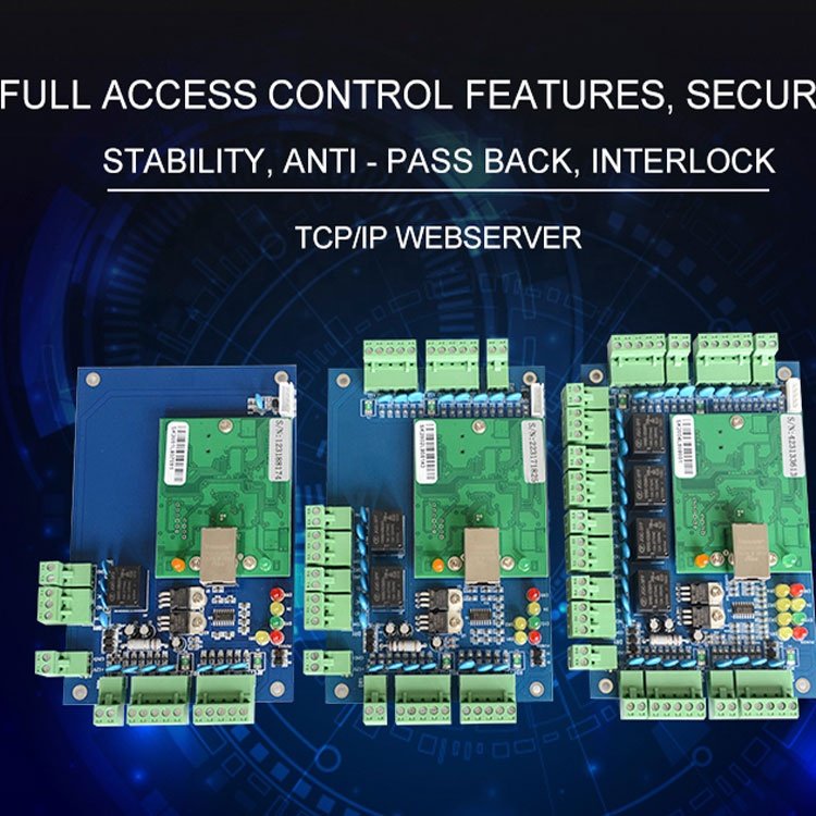 Smart Security Multi Double Two Doors Wiegand RFID Proximity Card Door Lock Access Controller System Board Panel
