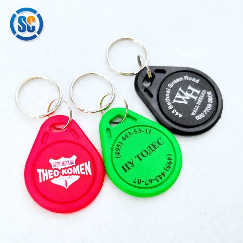 Ship anytime rewritable waterproof NFC Keychain access control cards rfid keyfob