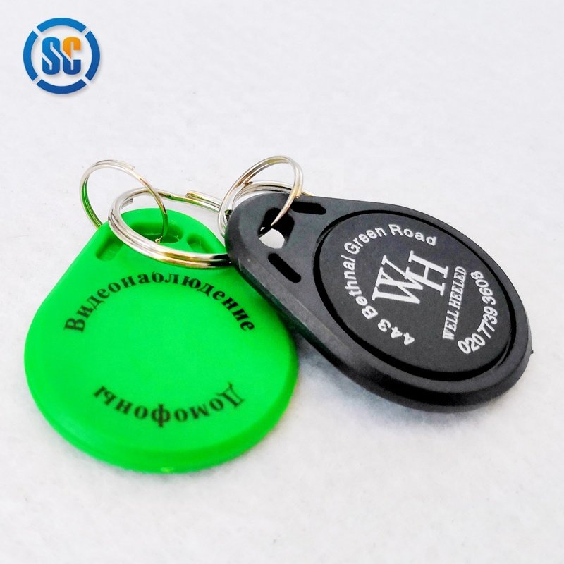 Ship anytime rewritable waterproof NFC Keychain access control cards rfid keyfob