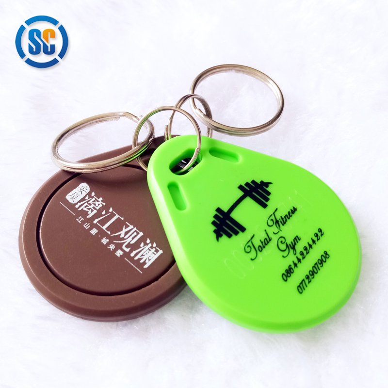 Ship anytime rewritable waterproof NFC Keychain access control cards rfid keyfob
