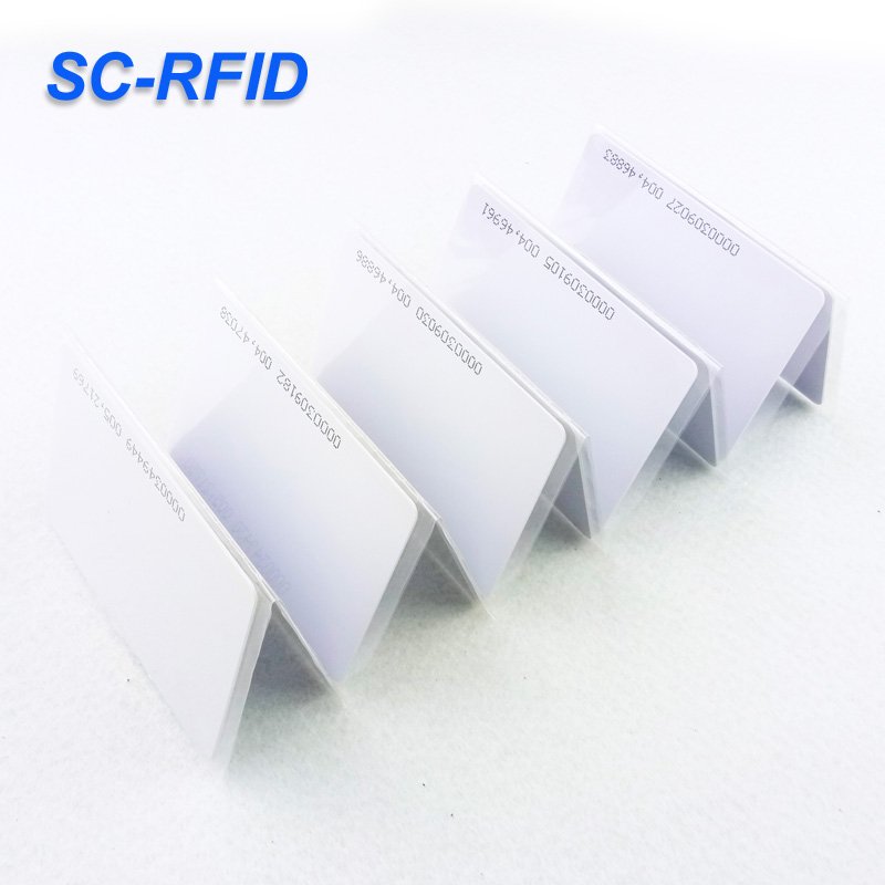 Sencan 125khz tk4100 Low Frequency Card Door Access Control rfid key card Blank White RFID Card