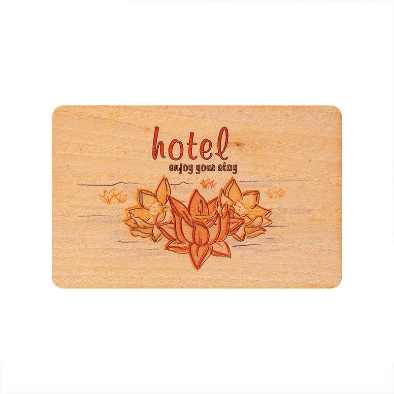 Customize Contactless Access Control Proximity Card 125khz Tk4100 Chip Smart Hotel Creative Wooden Blank RFID Card