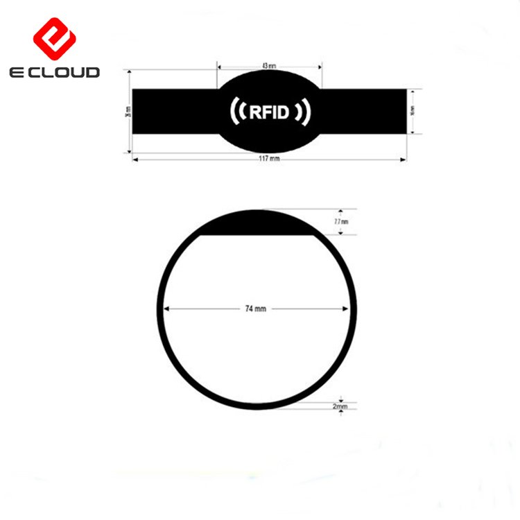 Suitable Elastic NFC Wristband Ntag213 Bracelets Theme Park Washable RFID Woven Bracelet NFC Product Adult Child OEM 13.56mhz