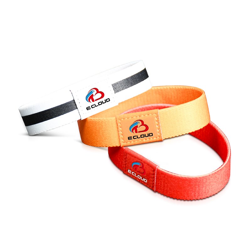 Suitable Elastic NFC Wristband Ntag213 Bracelets Theme Park Washable RFID Woven Bracelet NFC Product Adult Child OEM 13.56mhz
