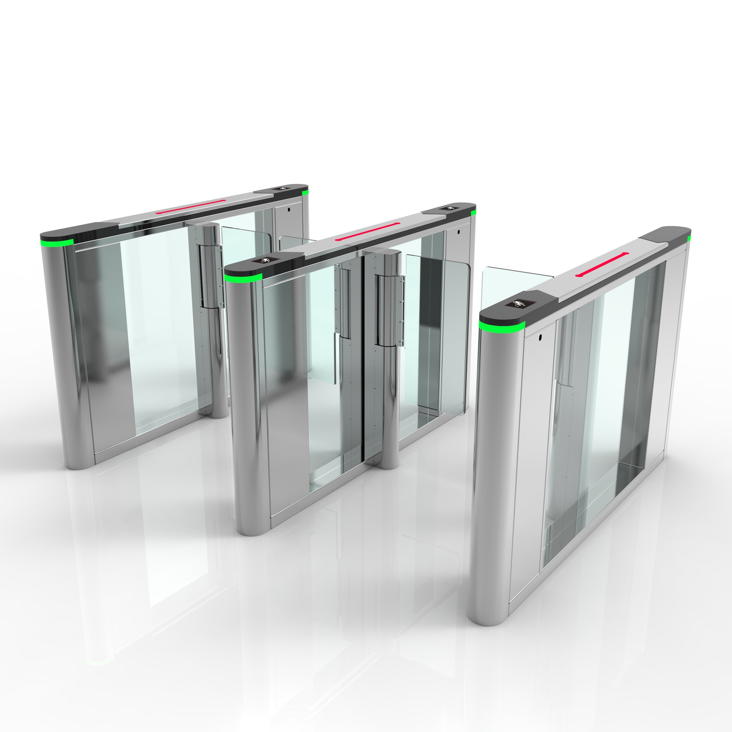 Custom 120mm body swing speed gate Barrier Gates Turnstile with QR code IC card swiping circular camera biometric recognition