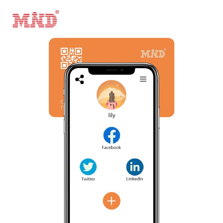 NFC Business Card for Sharing Media Contactless Smart Chip Card Access Control RFID NFC Card With QR Code