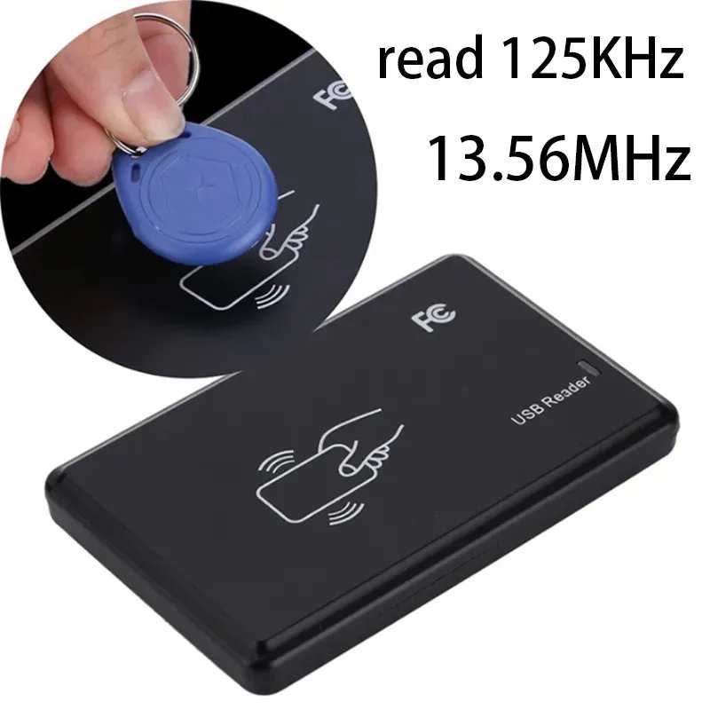 125KHz 13.56MHz RFID Reader USB Proximity Sensor Smart Access Control Card Reader