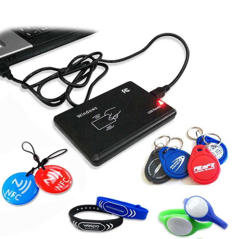 125KHz 13.56MHz RFID Reader USB Proximity Sensor Smart Access Control Card Reader