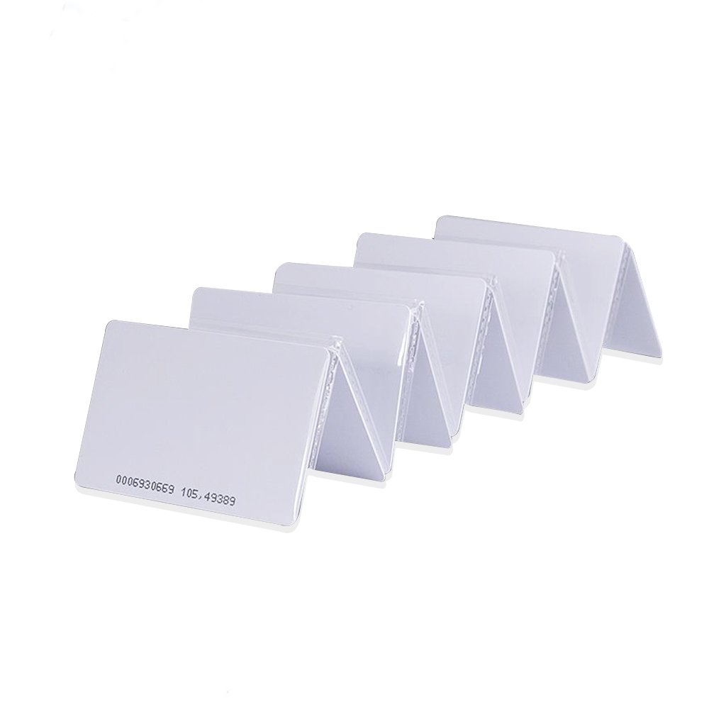 125KHz Access Control Card CR80 Size 85.5*54*0.9mm TK4100 White Blank PVC Cards