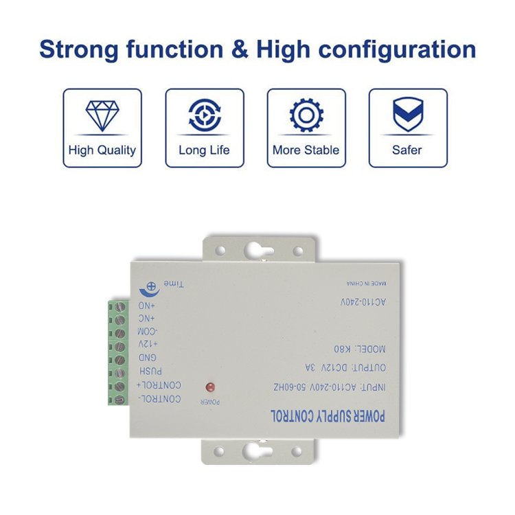Windproof and waterproof access card reader set with doorbell, RFID card, power supply, magnetic lock, exit switch kit