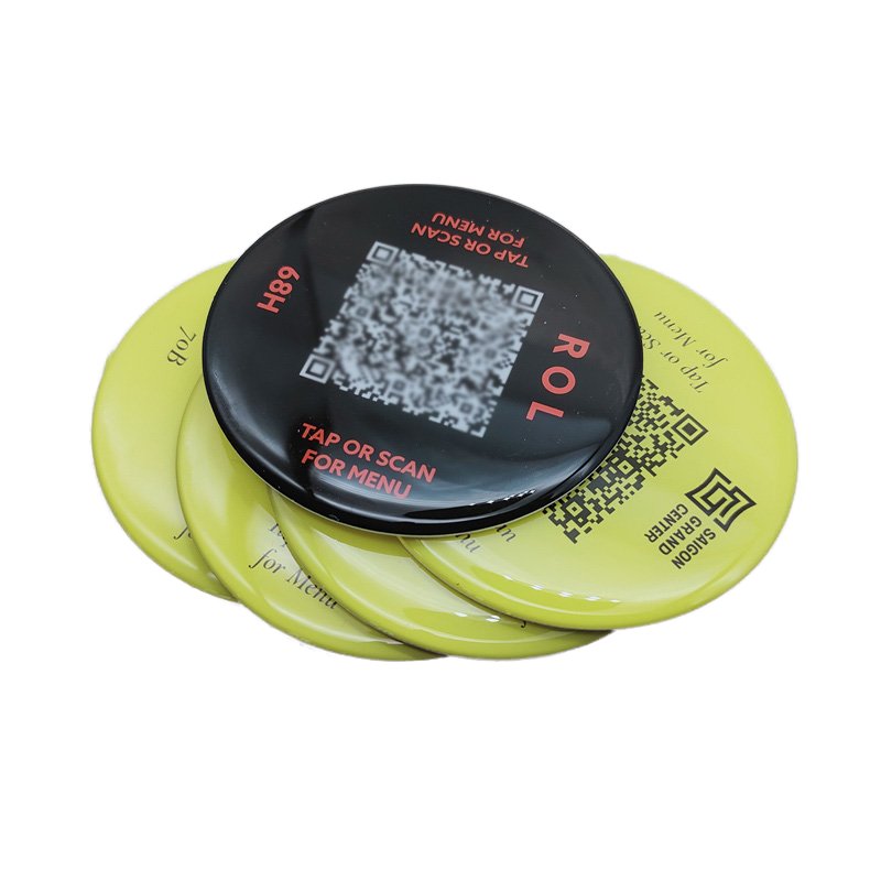 ntag 213 nfc sticker Social Media Sharing Programmable NFC Anti-lost Pet Tag QR Code Microchip Epoxy card For Pets