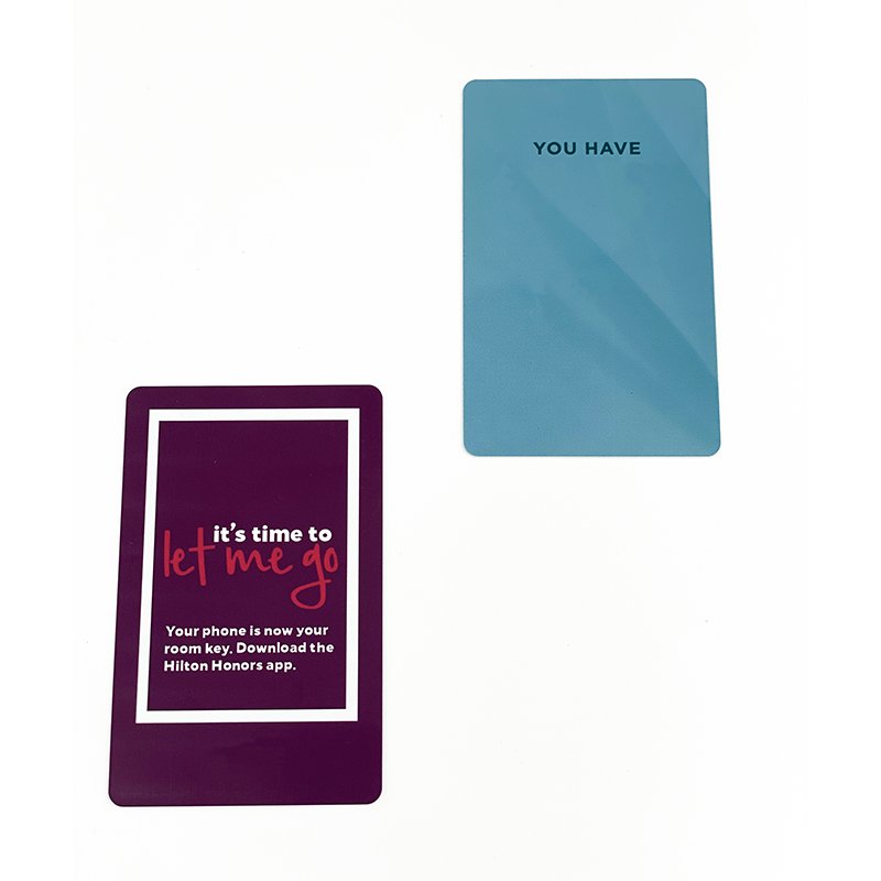 Custom Printed 13.56MHz RFID Key Card PVC Mini Tag Access Control Encryption NFC Interface 1K Chip Smart Hotel Management